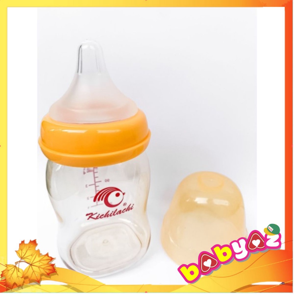 Bình Sữa Cho Bé Nhựa PPSU Kichi Cổ Rộng, Dung Tích 160ml ( Tặng kèm 1 Núm )