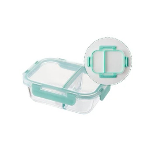 Hộp thủy tinh 2 ngăn Lock&amp;Lock Glass Food Container LLG456(600ml), LLG457(860ml)