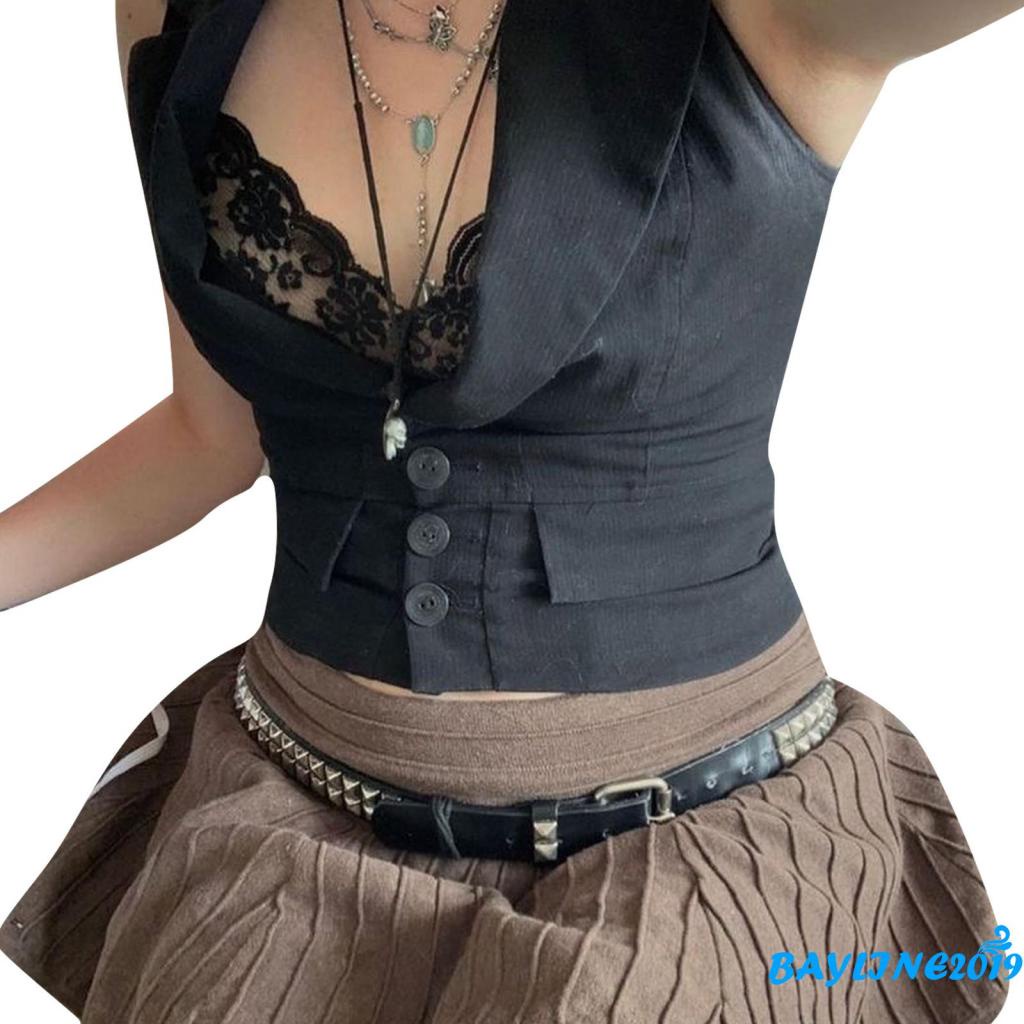 Áo croptop sát nách cổ chữ V màu sắc thời trang cho nữ