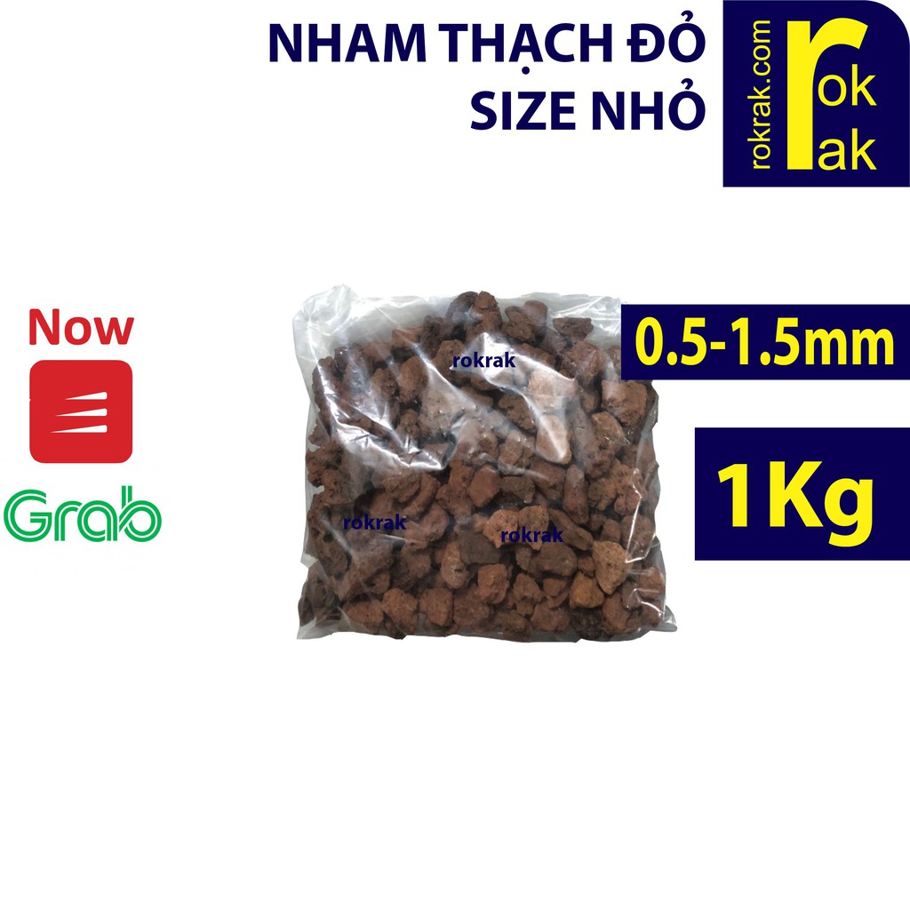 Nham thạch đỏ size nhỏ 0.5-2cm gói 1KG lọc hồ cá, thủy sinh, rải nền