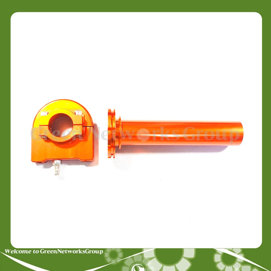 Cùm Ga Tăng Tốc Nhôm CNC Nguyên Khối Cho Mọi Loai Xe Máy Màu Cam Greennetworks