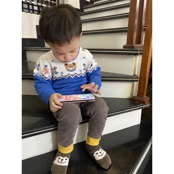 Áo Len Gấu Cho Bé Trai Bé Gái Size 1-6 tuổi, Áo Len Mặc Tết