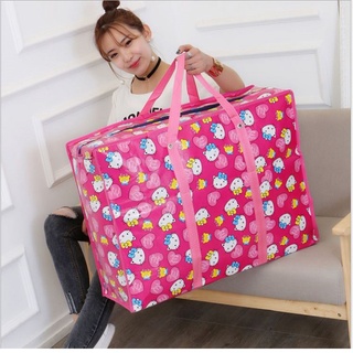 Túi bạt có dây kéo đựng đồ, quai xách kích thước 70*70*30 cm  (may từ vải bạt Tú Phương)