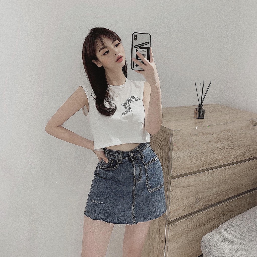 [BÁN SỈ] Chân Váy Bò/ Chân Váy Jeans Nữ Dáng Ngắn Co Dãn Siêu Hot_Phong Cách Hàn Quốc | BigBuy360 - bigbuy360.vn