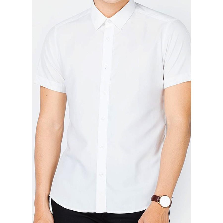 Áo sơ mi nam TAY NGẮN cao cấp - Chất liệu lụa , không nhăn, thoáng mát, thấm hút mồ hôi(SMN) | BigBuy360 - bigbuy360.vn