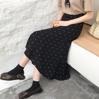 Chân váy maxi lưng cao phong cách Hàn Quốc cho nữ ཉིཾ ' ;