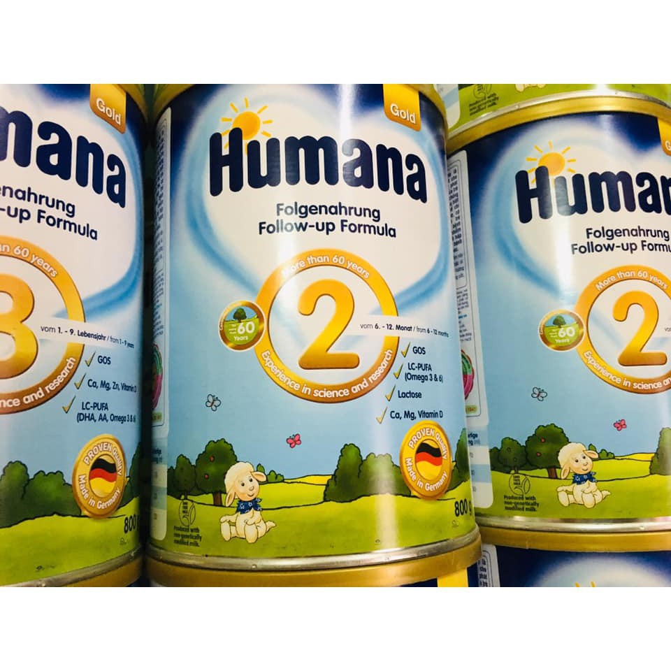 Sữa Humana Gold số 1,2,3 từ 350g-800g Đức Xịn (ĐẢM BẢO CHECK MÃ CHUẨN)