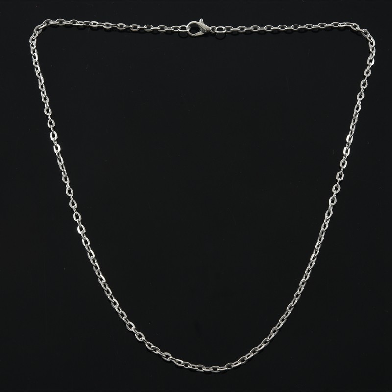 vòng cổ Thép Không Gỉ Mặt Khắc Chữ 3mm - Dài 45cm