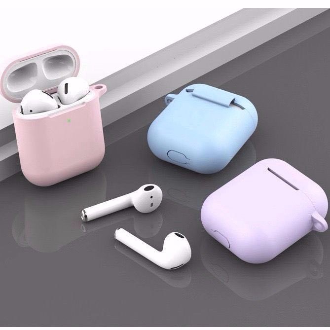 ⚡️20 Màu⚡️ Vỏ bọc bảo vệ tai nghe Airpod 1,2 i12 i12 Tws chống va đập - Tặng kèm móc