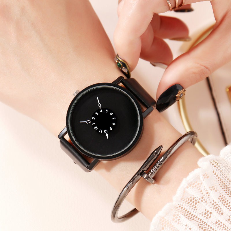 Đồng hồ thời trang nam nữ Mstianq MSD01 mặt số độc đáo, dây da êm tay, mặt to cá tính | BigBuy360 - bigbuy360.vn