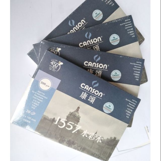 Sổ Canson 1557 300gsm khổ A5 (Vẽ màu nước, Marker, ...)
