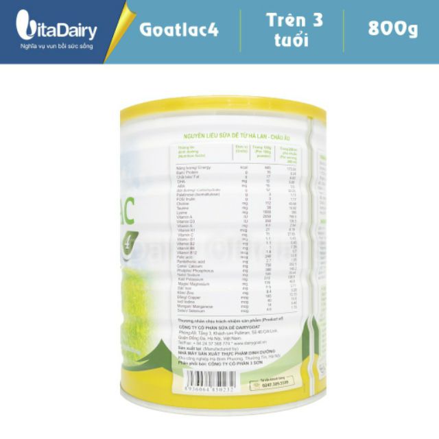 Sữa dê Goatlac 4 - 850g