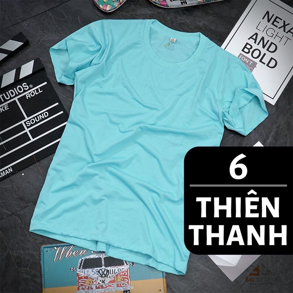 Áo thun trơn nam nữ nhiều màu - Thun cotton 4 chiều | SGSHOP