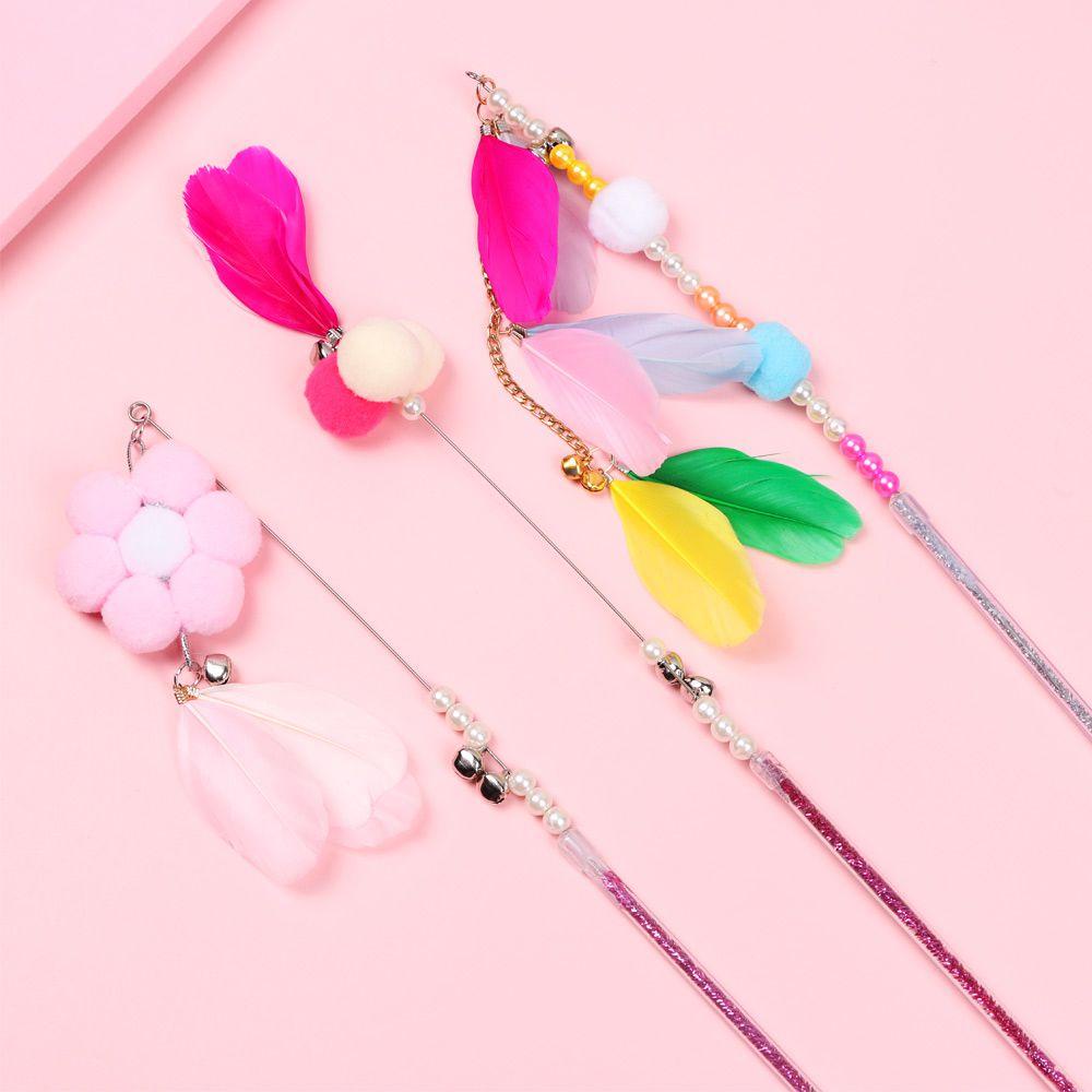 ☆Yola☆ 1 Gậy Đồ Chơi Lông Vũ Vui Nhộn Dành Cho Mèo