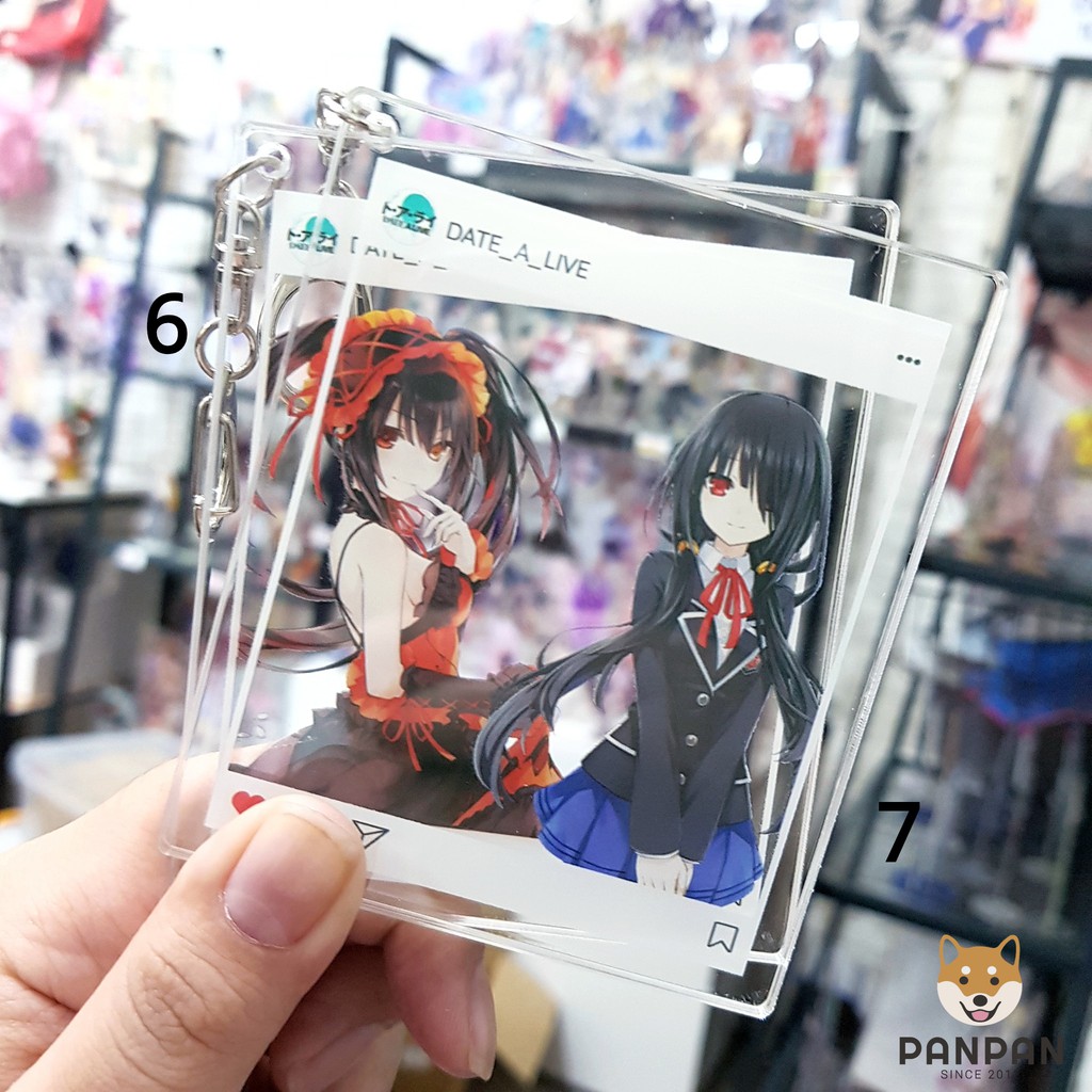 Móc khóa Insta trong suốt Anime (2 mặt Acrylic - 9cm nhiều series)