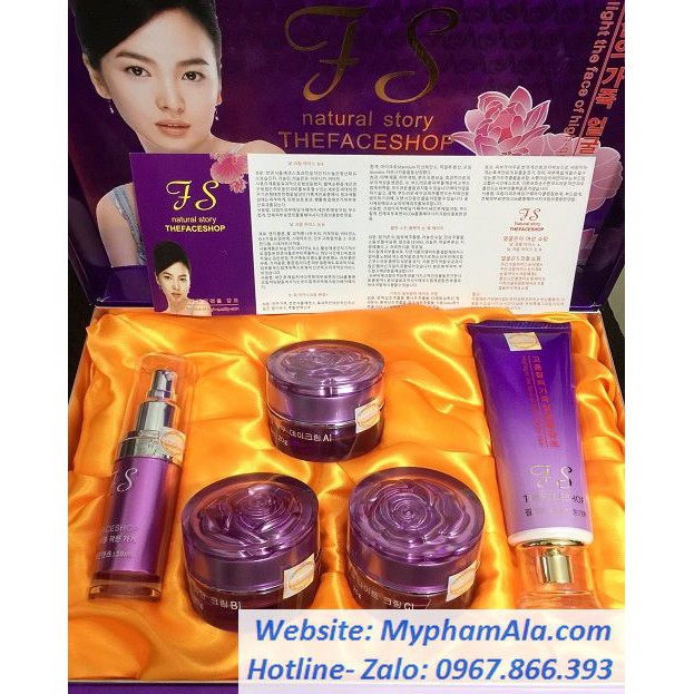 Bộ mỹ phẩm TS the face shop tím hàn quốc