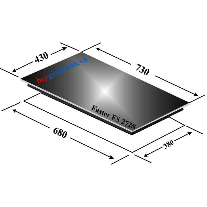 Bếp gas âm Faster FS 272S, bếp gas, bếp gas âm, bếp gas mini, bếp gas hồng ngoại, bếp gas đơn