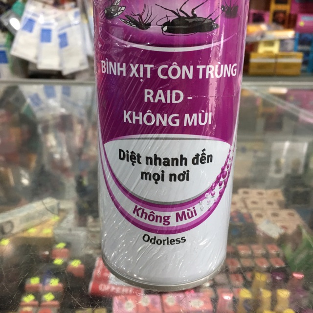 Xịt côn trùng RAID không mùi 600ml