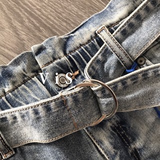 QUẦN SHORTS JEAN NỮ THẮT BEO