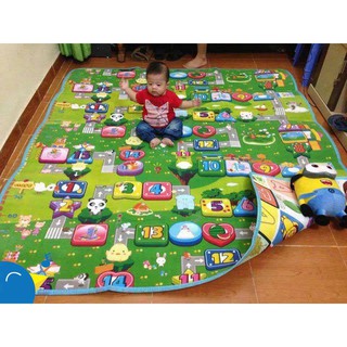 Chiếu xốp / Thảm trải sàn xốp 2 mặt phủ Silicone chống thấm, chống ngã cho bé vui chơi x 2m