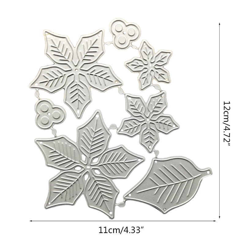 Khuôn cắt giấy hình hoa lá bằng kim loại chuyên dùng trang trí thiệp sổ tay DIY