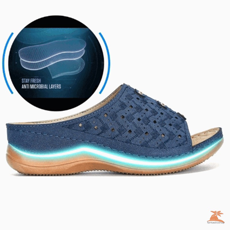 #dep Lê# Premium Orthopedic Toe Slippers Lightweight Non-slip Wedges Platform Sandals Women