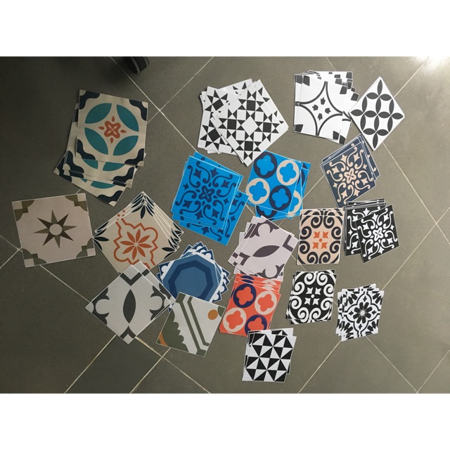 decal gạch bông 20x20cm