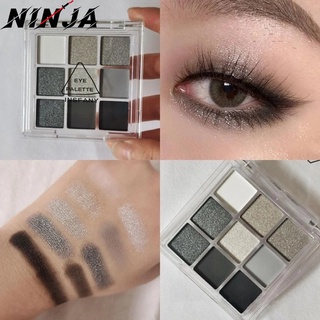 Bảng Phấn Mắt 9 Màu Khói / Phấn Mắt Mịn Màng / Màu Đen Sương Tố Cao Phong Cách Gothic Cho Nữ