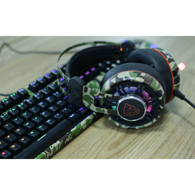 Combo Motospeed GS700 Camo LED RAINBOW 01 Phím cơ, 01 Tai nghe, 01 Chuột (màu camo)