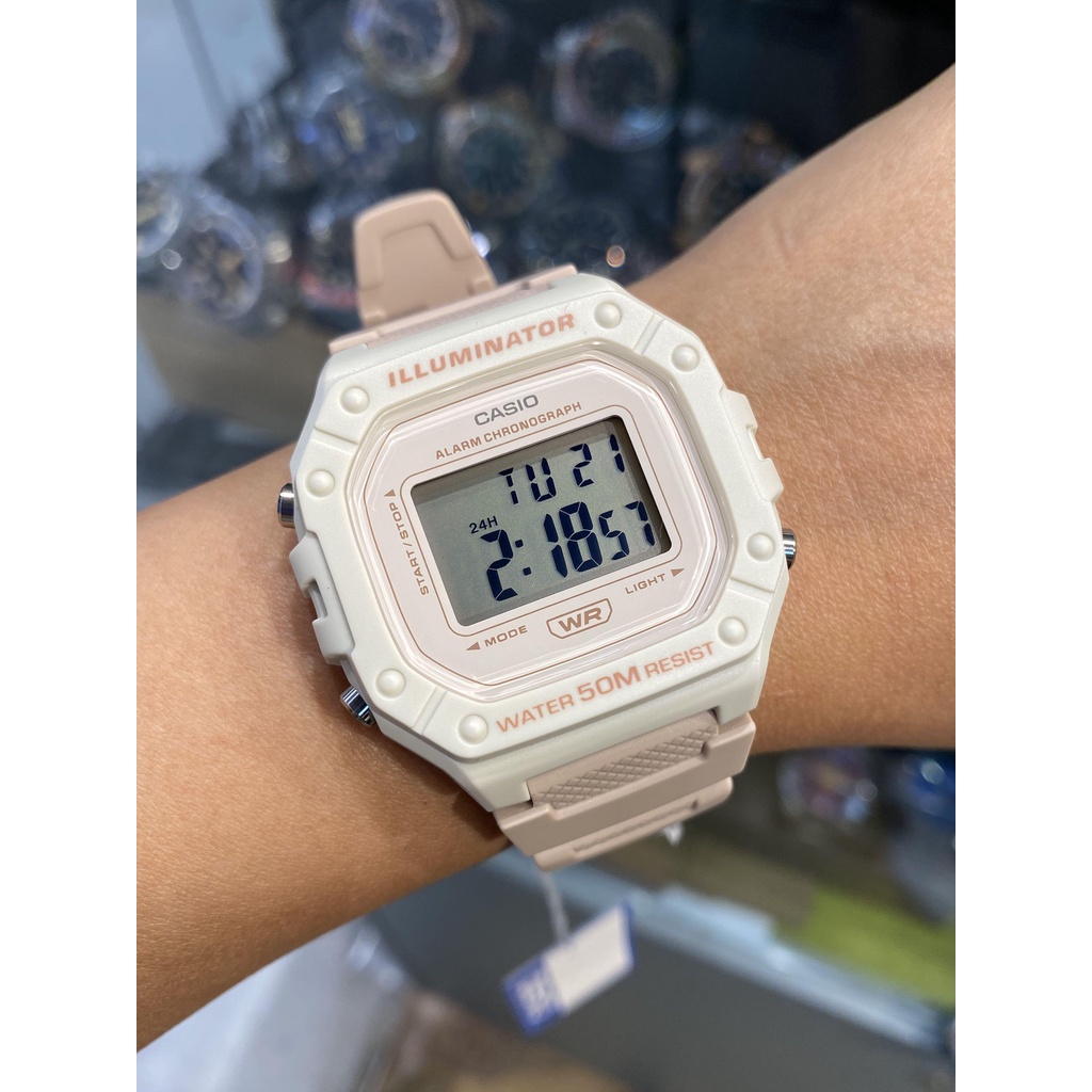 Đồng Hồ Unisex Dây Nhựa Casio Standard W-218HC-4A2 Chính Hãng W-218HC-4A2VDF