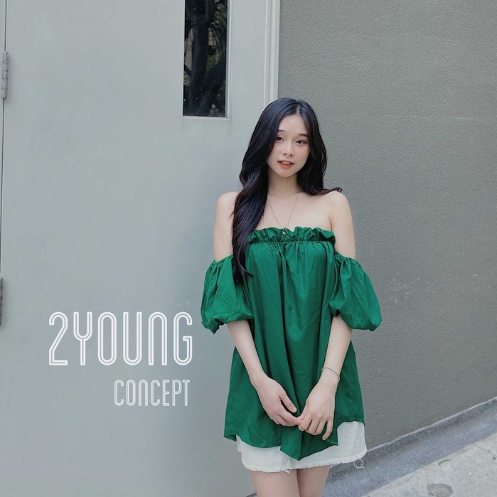 [2YOUNG] [ẢNH THẬT SHOP CHỤP] Áo thô trễ vai A1626
