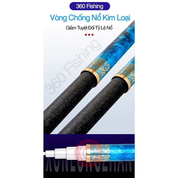 Cần Câu Đài Săn Hàng Tầm Xanh Thế Hệ 5 20H-19i Cần Câu Tay Chính Hãng Cao Cấp Tặng Kèm Ngọn Phụ