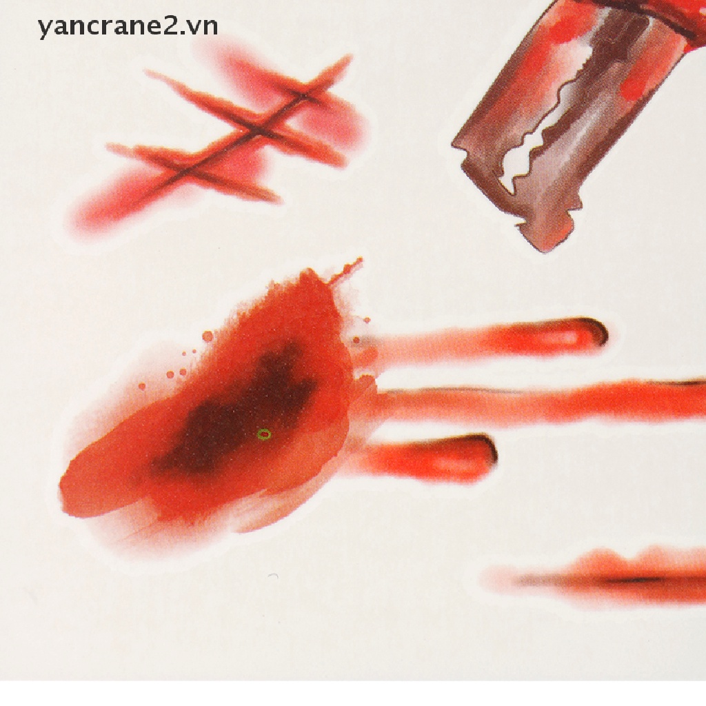 Set 10 Tấm Hình Xăm Dán Vết Sẹo Ma Cà Rồng Máu Tạm Thời Hóa Trang Halloween yancrane2.vn