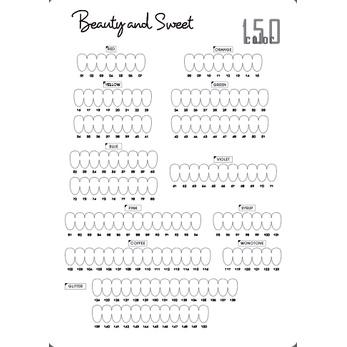 Bảng bày móng Mica 150 màu - Tặng kèm móng gắn
