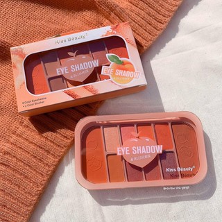 Má hồng & phấn mắt trái đào Kiss Beauty 10 ô.