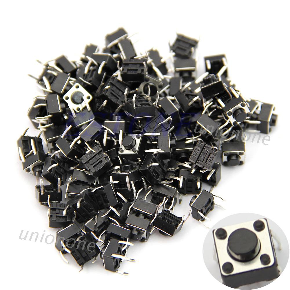 100 Công Tắc Nút Bấm 6x6 X 5mm 4pin
