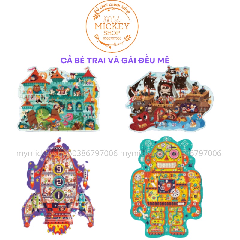 Bộ đồ chơi xếp hình Mideer 142 144 226 230 mảnh ghép dị hình nhiều mẫu cho bé trai từ 6 tuổi Irregular art puzzle
