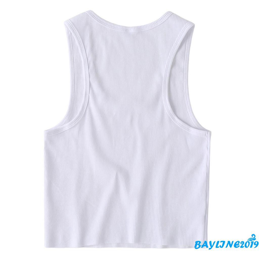 Áo Lửng Hai Dây In Chữ Thời Trang Cho Nữ