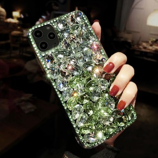Handmade Bling Gradient Màu Xanh Pha Lê Kim Cương Ốp Lưng Điện Thoại iPhone 14 13 11 Pro Max XS Max XR X 8 7 6 6S Plus SE 2020 12 Ốp Lưng Sang Trọng Cho iPhone 11 Thời Trang