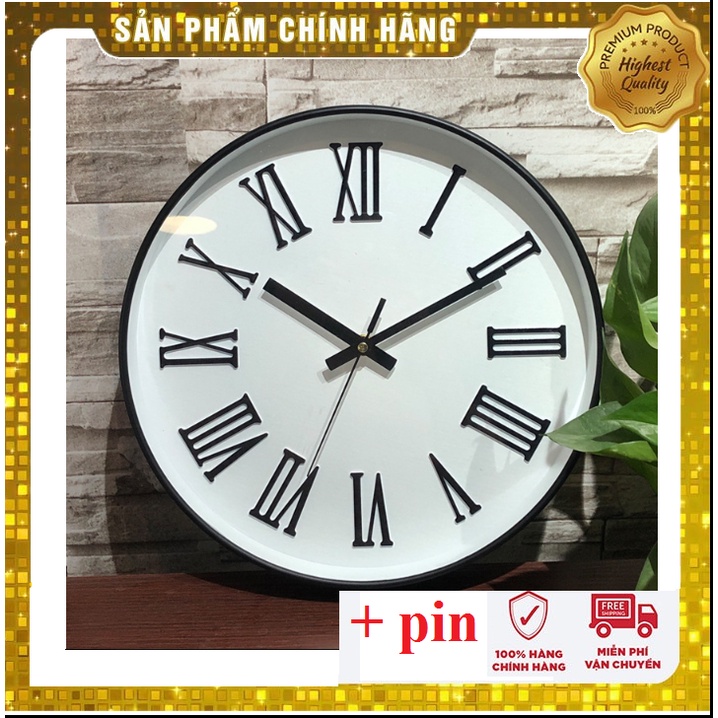 [GIÁ HỦY DIỆT 35cm] ĐỒNG HỒ TREO TƯỜNG KIM TRÔI BẢO HÀNH 12 THÁNG