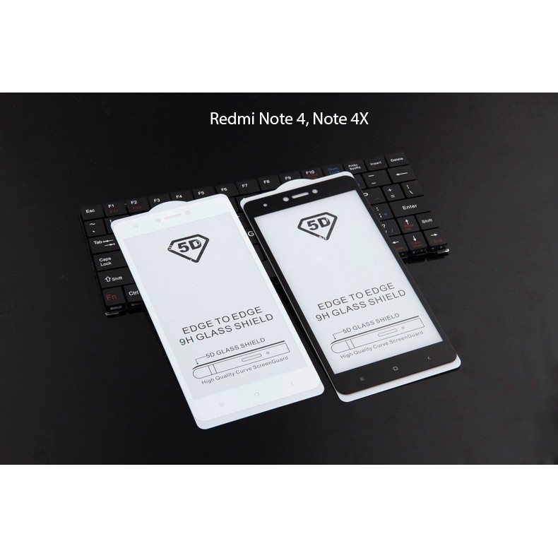 Cường Lực 5D Xiaomi Redmi Note 4X / 4X (2 màu đen,trắng)