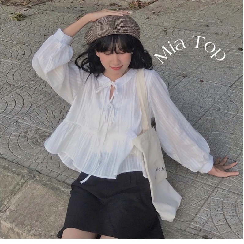 ÁO BABYDOLL-Chất xô sọc