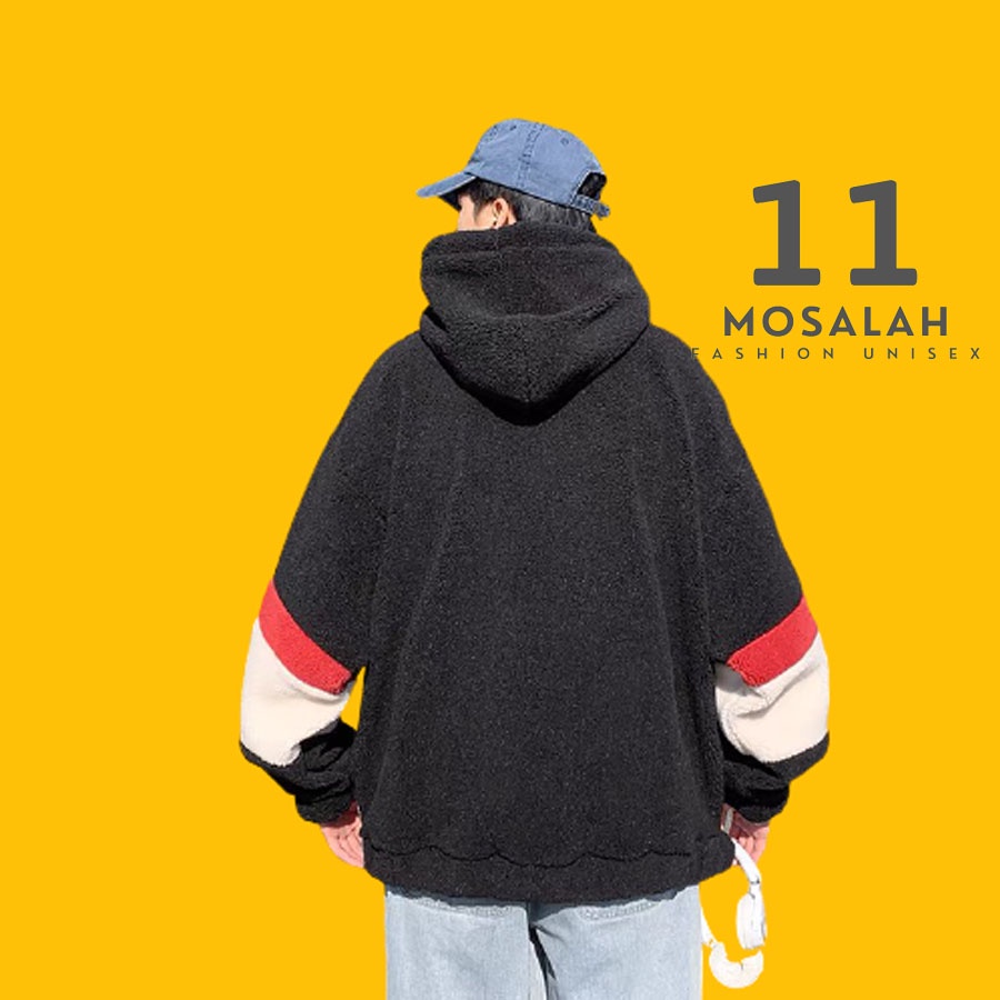 Áo hoodie lông cừu nam nữ, áo lông cừu phong cách ulzzang Hàn Quốc dáng rộng đẹp. mo8 | BigBuy360 - bigbuy360.vn