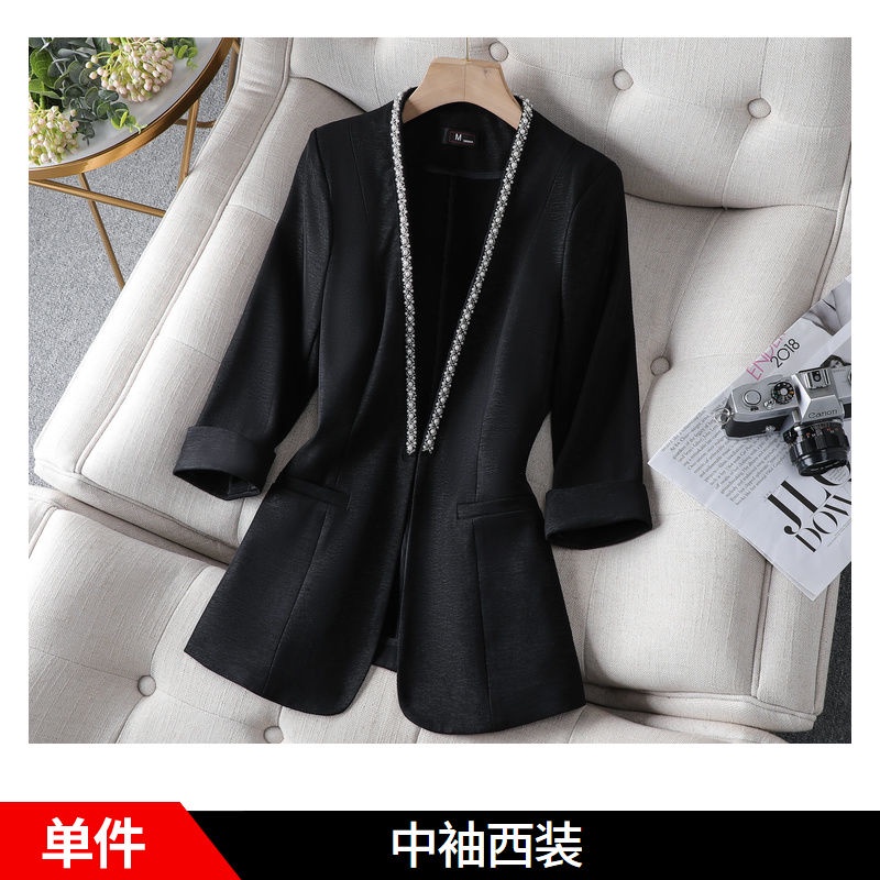 Thin suit jacket Women's Spring and Summer New large size Fat MM Minority Design Foreign style Lady's suit blouse | BigBuy360 - bigbuy360.vn
