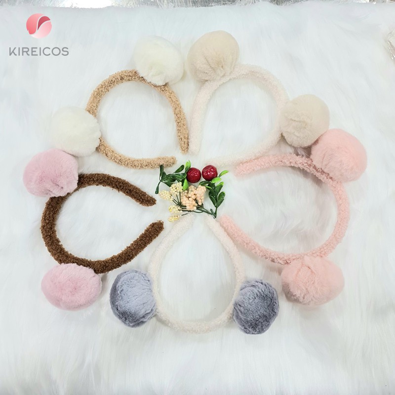 Cài Tóc Pom Pom Lông Xù Siêu Cute