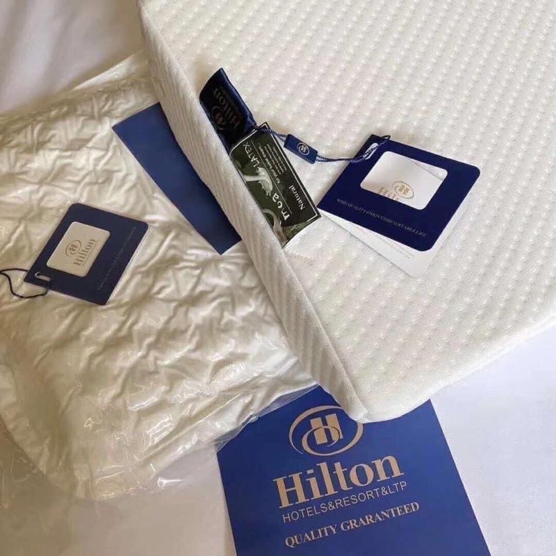 GỐI CAO SU NON HILTON CAO CẤP CHỐNG ĐAU MỎI VAI NGÁY LOẠI 1 CHẤT LƯỢNG CAO👍