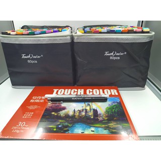 Bộ bút touch color cao cấp tặng 2 bút + 1 sổ vẽ