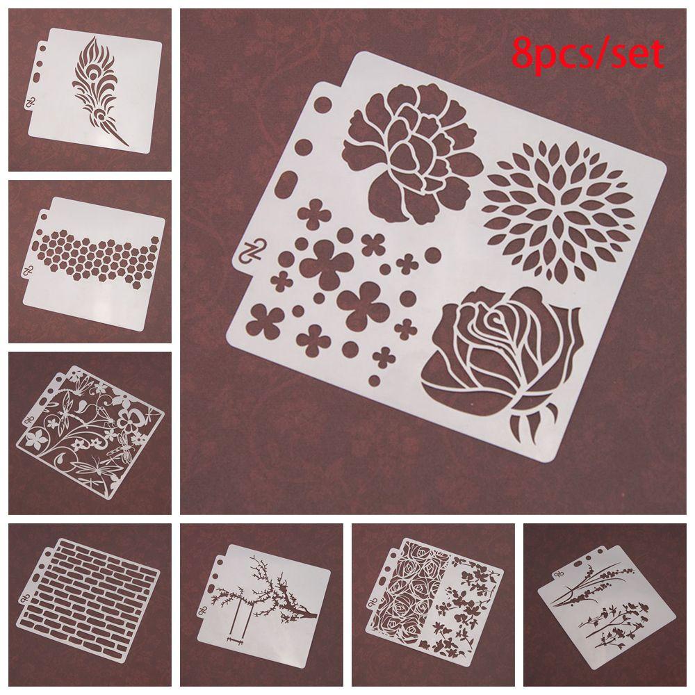 Set 8 Khuôn Dập Nổi Trang Trí Thủ Công DIY