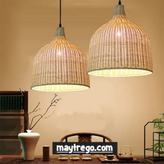 Đèn tre đèn mây tre đèn lồng tre đèn thả mây tre chao đèn tre
