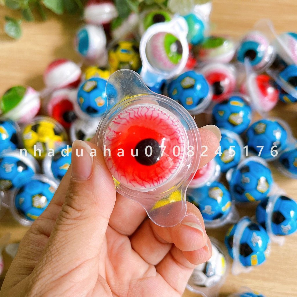 Lẻ một viên kẹo dẻo hình con mắt/ hình trái đất Maorli Hongkong viên lớn 15g | BigBuy360 - bigbuy360.vn